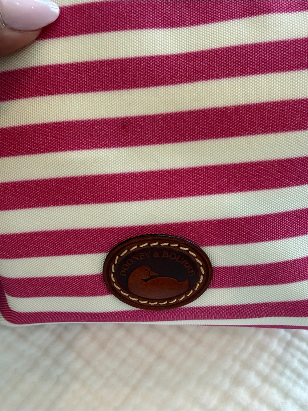 Dooney & Bourke White Watermelon Stripe Pouchette Crossbody - Picture 4 of 4
